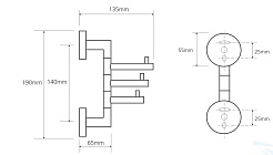 Bemeta Крючок тройной, поворотный Omega 104206072 – фотография-2