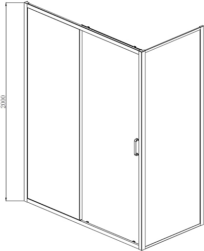 Aquanet  Душевой уголок Alfa 160x80 NAA1131 профиль хром стекло прозрачное – картинка-5