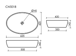 Ceramicanova Мебельная раковина Element 62 CN5018 белая – фотография-5