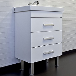 Comforty Тумба с раковиной Никосия 60Н белая – фотография-1