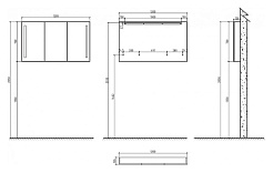 BelBagno Мебель для ванной ANCONA-N 1200 Bianco Lucido, двухмоечная – фотография-5