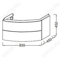 Jacob Delafon Мебель для ванной "Presquile 100" палисандр – фотография-6