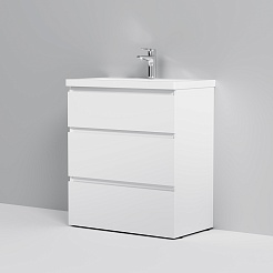 Am.Pm Мебель для ванной Gem S 75 белый глянец, напольная, с 3 ящиками – фотография-12