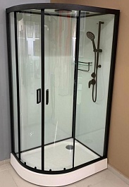 Frank Душевая кабина F418 R black с крышей – фотография-2