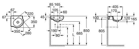 Roca Раковина "Meridian-N Compact" 32724C000 – картинка-3
