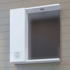 Mixline Зеркало-шкаф Квадро 65 L белый – фотография-3