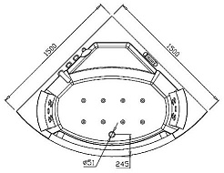Eago Акриловая ванна AM197JDTS-1Z – фотография-3
