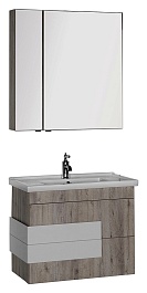 Aquanet Зеркальный шкаф "Мадейра 80" дуб кантри – фотография-5