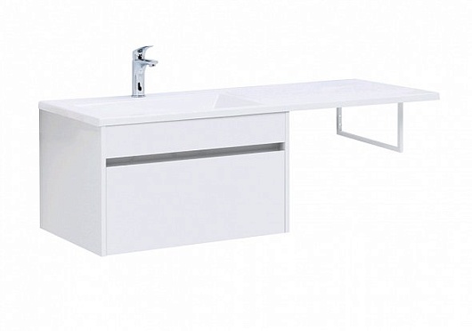 Aquanet Тумба с раковиной Токио 130 L подвесная – фотография-10