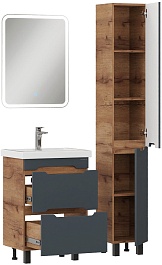 Onika Мебель для ванной Айленд 50 графит/дуб крафт – фотография-6