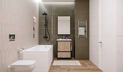 Velvex Мебель для ванной напольная Klaufs 60 черная/дерево, 1 ящик – фотография-9