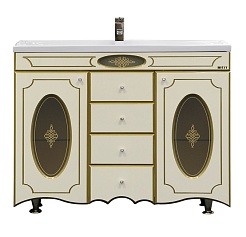 Misty Мебель для ванной Монако 120 бежевая патина – фотография-3