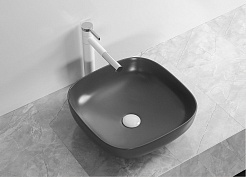 Ceruttispa Раковина накладная 42 CR2677 черная матовая – фотография-2