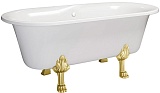 Фэма Ванна из литьевого мрамора Феррара (ножки золото)