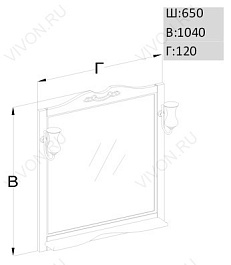 Opadiris Мебель для ванной Клио 65 беленый бук – фотография-3