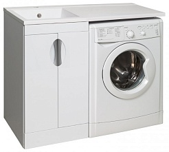 Runo Мебель для ванной Лира 105 R белая – фотография-7