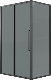 Grossman  Душевой уголок Cosmo 120x90x195 профиль черный матовый стекло тонированное – фотография-1