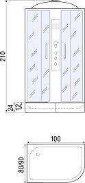 River Душевая кабина Dunay 100/80/24 MT R – фотография-22