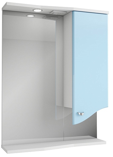 Merkana Зеркало-шкаф Роман 60 голубой – фото-1