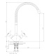 Rossinka Смеситель Q02-75 для кухни, с гибким изливом – фотография-4