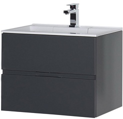 Aquanet Тумба с раковиной "Алвита 70" серый антрацит – фотография-6