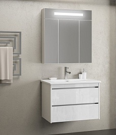  Мебель для ванной Фреш 80 белый/белый – фотография-4