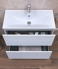 Vigo Тумба под раковину Otti 800-0-2 белая – фотография-8