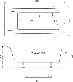 Triton Акриловая ванна Джена 170x70 – фотография-10