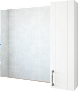 Sanflor Зеркальный шкаф Глория 85 R белый матовый