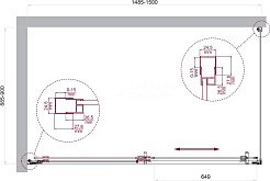 BelBagno Душевой уголок Luce 150/90 LUCE-AH-1-150/90-C-Cr профиль хром стекло прозрачное – фотография-6