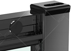 RGW Душевой уголок Classic CL-54B 100x100 профиль черный стекло прозрачное – фотография-3