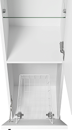 Misty Шкаф пенал Модерн 35 R с б/к белый матовый – фотография-5