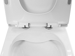 Azario Унитаз-моноблок Ansa AZ-2301 безободковый с бачком с сиденьем микролифт белый – фотография-13
