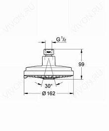 Grohe Верхний душ "Rainshower Cosmopolitan 160 27134000" – фотография-2