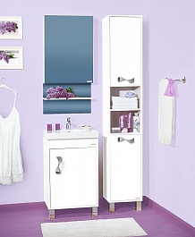 Бриклаер Зеркальный шкаф Аргентина 50 белый – фотография-2