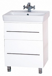 Misty Тумба для умывальника Елена 60 белая – фотография-1