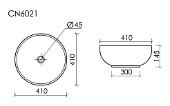 Ceramicanova Мебельная раковина Element 41 CN6021 белая – фотография-3