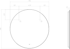 Vigo Зеркало Otti Comfort 800 с бесконтактным выключателем – фотография-4