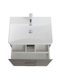 BelBagno Тумба с раковиной Due 50 подвесная Сатин ручки Матовый атласный никель – фотография-12