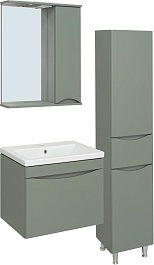 Runo Тумба с раковиной Афина 60 подвесная цемент – фотография-11