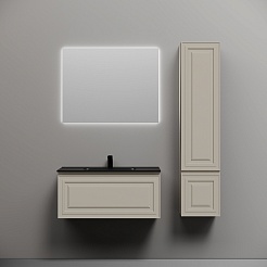 Sancos Тумба с раковиной Very 90 beige soft раковина Element 91 CN7002MB – фотография-4