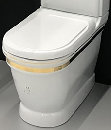 Creavit Унитаз Antik AN360 белый/золото – фотография-4