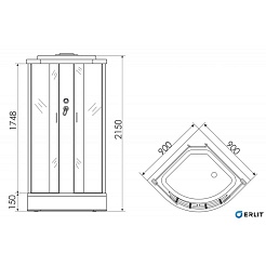 Erlit Душевая кабина ER3509P-C3-RUS – фотография-4