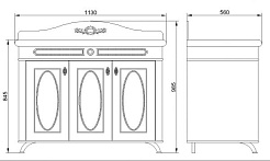Водолей Мебель для ванной "Анжелика 110" F-1 серая – фотография-6