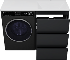 Brevita Мебель для ванной Grafit 120 R под стиральную машину графит – фотография-5