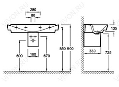 Jacob Delafon Полупьедестал для раковины Reve 5031W – фотография-2