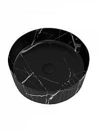 Teymi Накладная мебельная раковина Martta D37 мрамор чёрный матовый T52183 – фотография-2