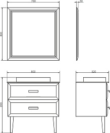 Comforty Тумба с раковиной Империя 80 белая – фотография-13
