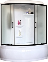 Royal Bath Душевая кабина ALP RB 170ALP-C-BL-R 170x100 R стекло матовое профиль черный матовый