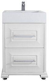Водолей Мебель для ванной "Риккардо 60" с ящиками, белая – фотография-3